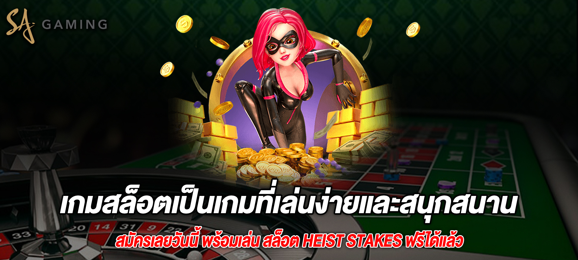 เกมสล็อตเป็นเกมที่เล่นง่ายและสนุกสนาน Heist Stakes